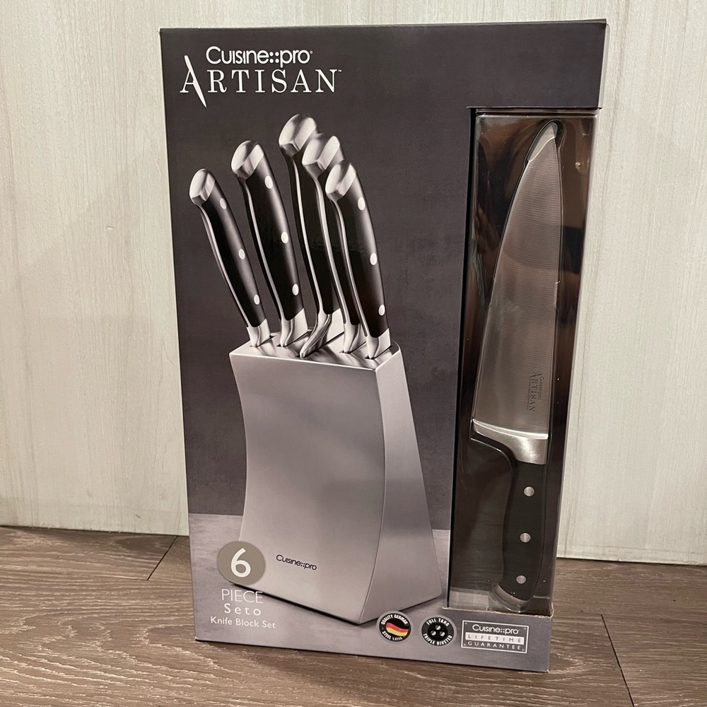 Cuisine::pro Artisan Knife Block (6-Piece Set) - Premium German Stainless Steel